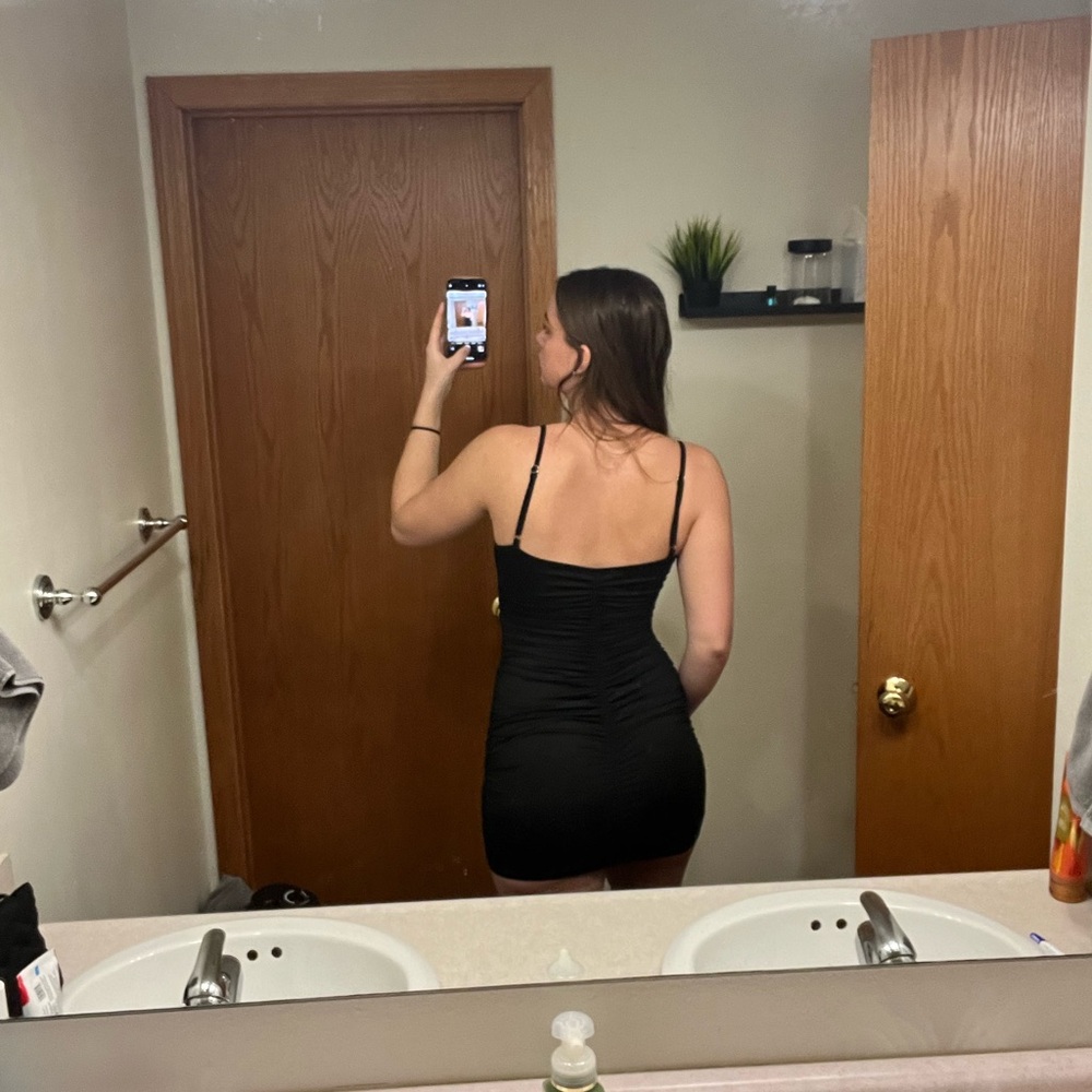 Chic Black Cutout Dress - Picture 2 of 2